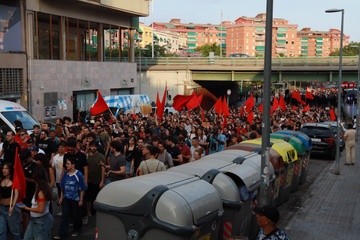OJS erreakzioaren eta faxismoaren aurka mobilizatu da Badalonan (2)