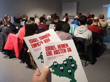 Euskal Herrian sionistekin dauden harremanei buruzko azterketa aurkeztu du Palestinarekin Elkartasunak (6)