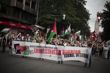 Altxamendutik hiru urtera, Palestinaren erresistentziarako eskubidea aldarrikatu dute Bilbon (2)
