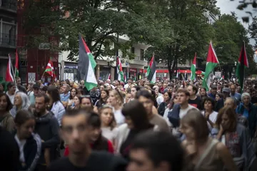 Altxamendutik hiru urtera, Palestinaren erresistentziarako eskubidea aldarrikatu dute Bilbon (1)