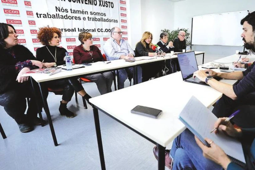 Galiziako CCOOko langileek grebara jo dute, euren sindikatuaren aurka