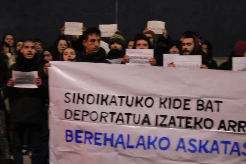 Gasteizko Etxebizitza Sindikatuko kide bat atxilotu dute, eta deportatua izateko arriskuan dago