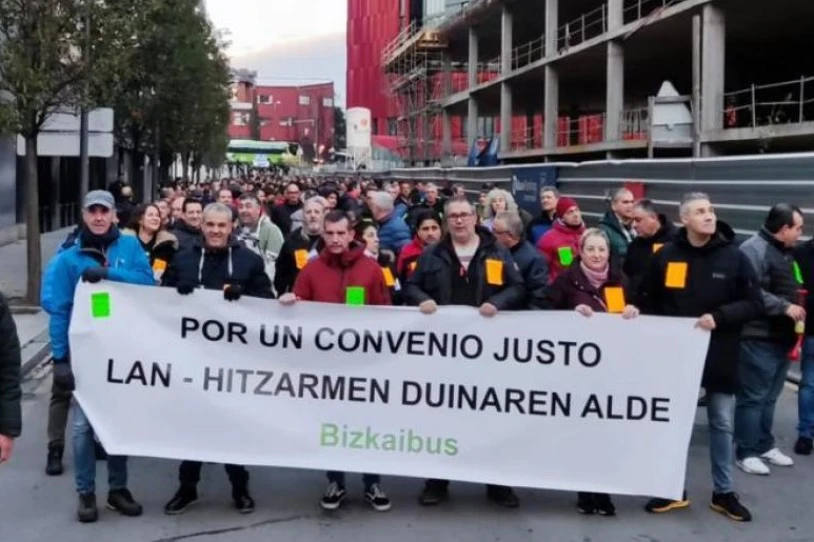 Grebara jo dute berriz Bizkaibuseko langileek