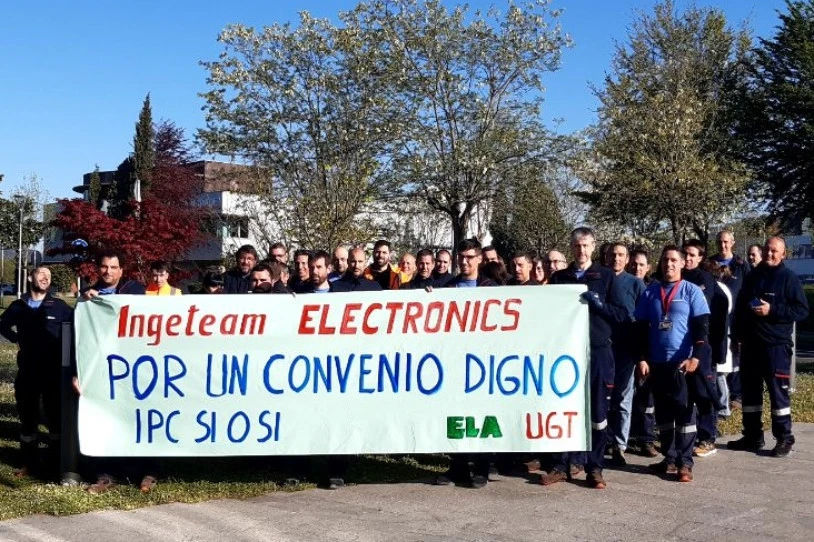 Greba mugagabeari ekin diote Zamudioko Ingeteam Electronicseko langileek