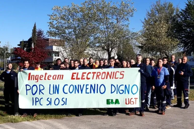 Greba mugagabeari ekin diote Zamudioko Ingeteam Electronicseko langileek