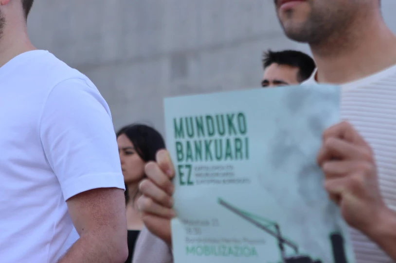 Bi hitzaldi antolatu ditu 'Munduko Bankuari ez!' dinamikak aste honetarako, Bilbon