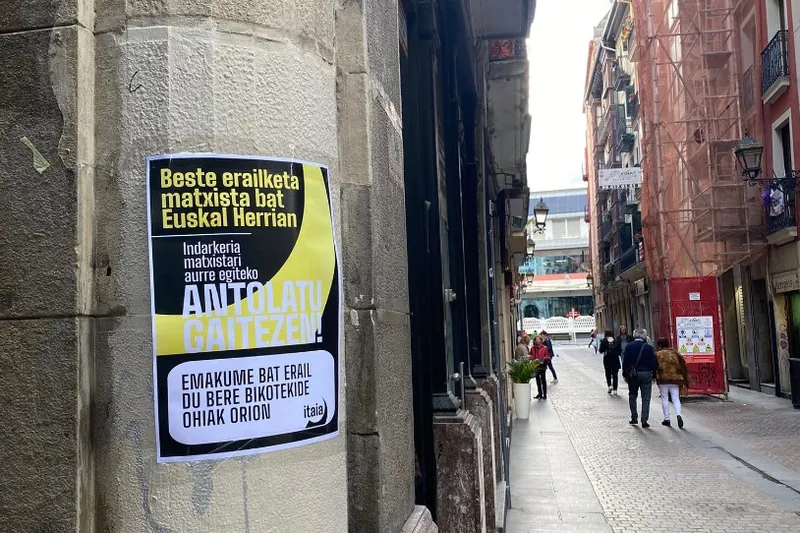Emakume bati eraso dio bikotekideak Bilbon