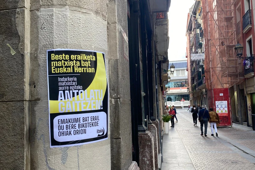 Emakume bati eraso dio bikotekideak Bilbon