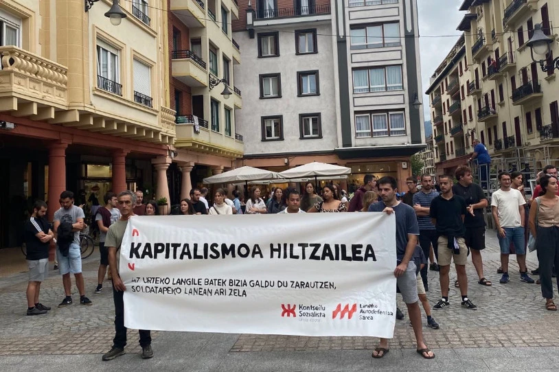Zarautzen izan den azken lan-heriotza salatu du Urola Kostako LASek
