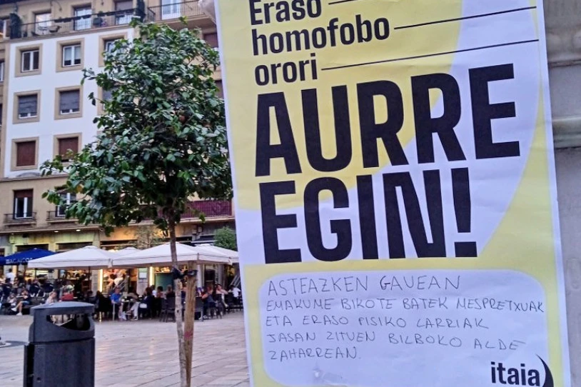Emakume bikote bati eraso diote Bilboko Alde Zaharrean