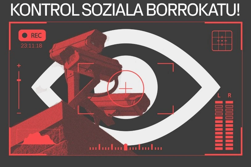 Kameren eta kontrol sozialaren kontra, protestara deitu du Gasteizko GKSk