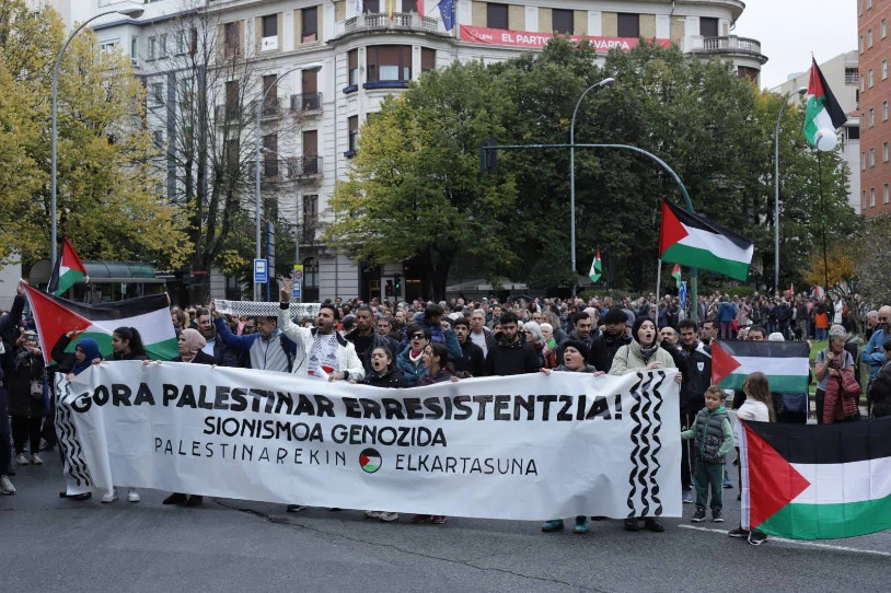 Palestinar erresistentzia aldarrikatu dute berriz Euskal Herrian