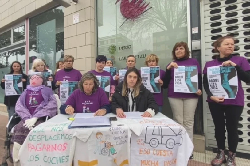 Bihar mobilizatzera deitu dute Txorierriko etxeko arretako langileek eta Itaiak, Derion