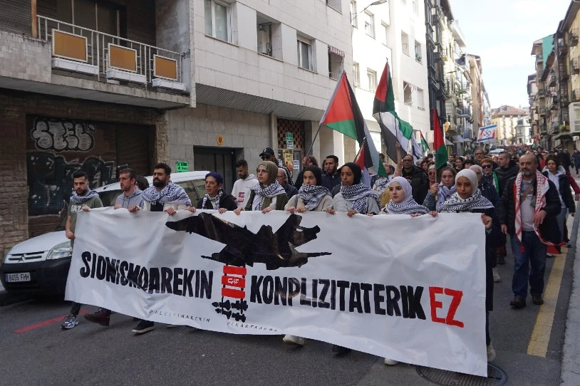 Mendebaldeko gobernuek eta enpresek sionismoarekin duten konplizitatea salatu dute milaka lagunek Goierrin