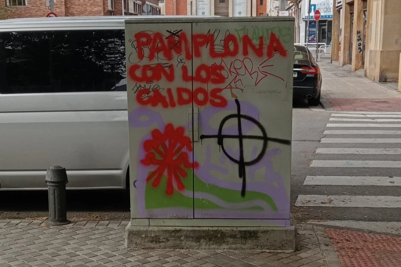 Margoketa faxistak egin dituzte Iruñean