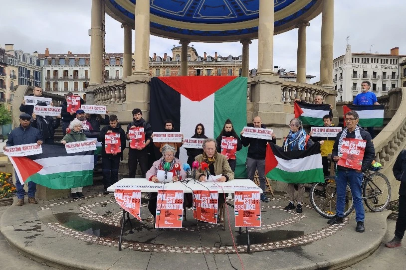 'Palestina askatu! Israel borrokatu, desnormalizatu, suntsitu!' lelopean aterako dira kalera maiatzaren 18an, Iruñean