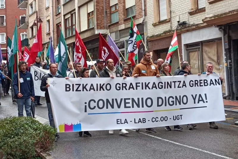 Bizkaiko grafikagintza sektoreko langileek grebara deitu dute