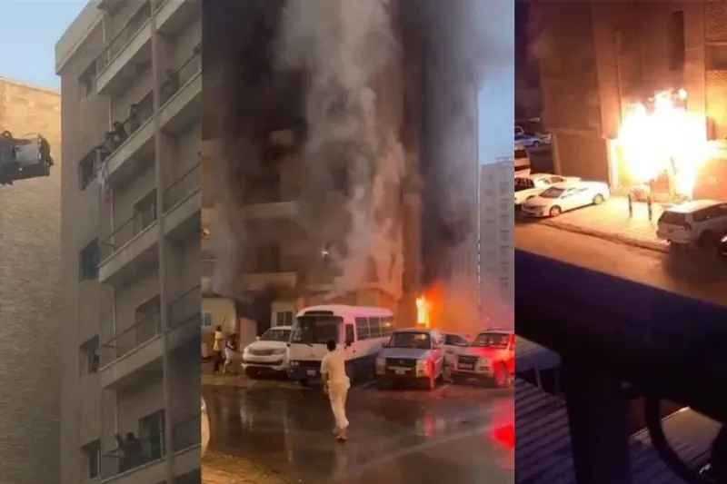 49 langile migratzaile hil dira Kuwaiten, bizitoki-eraikin batek su hartuta