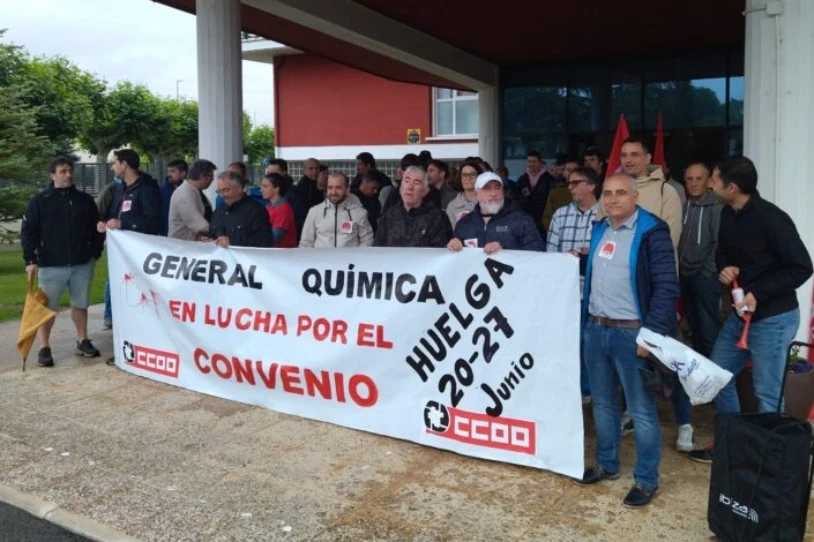 Greba egin dute Lantarongo General Química enpresako langileek
