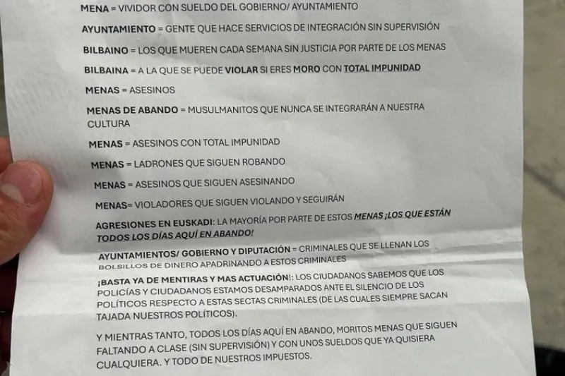 Mehatxu arrazistak egin dituzte Bilbon eta Donostian