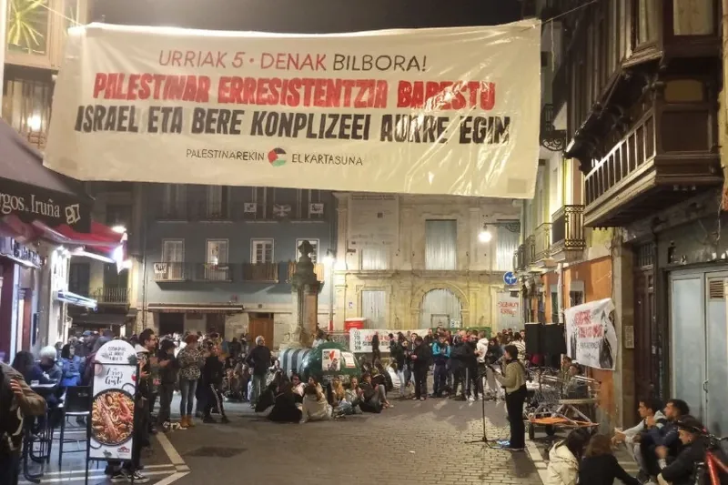 Aurrera doaz Palestinarekin elkartasunez hasitako baraualdiak