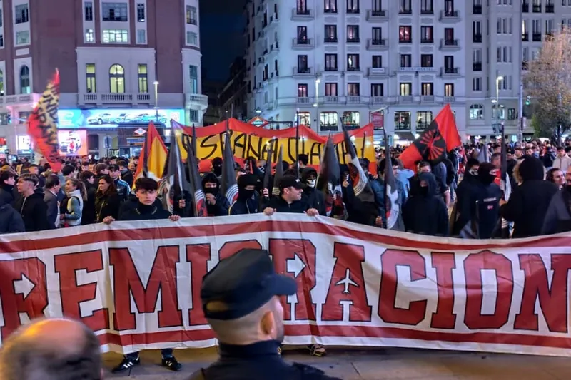 Faxistak inpunitate osoz ari dira immigrazioaren kontra mobilizatzen, Madrilen