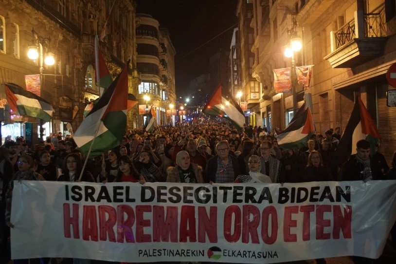 Sionistekin harreman oro etetera deitu du Palestinarekin Elkartasunak