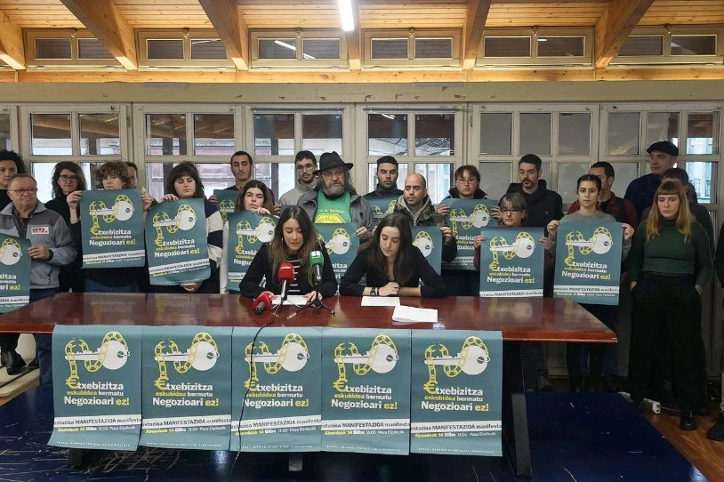 220 kolektibo baino gehiago batu dira larunbatean etxebizitza eskubidearen alde izango den mobilizaziora