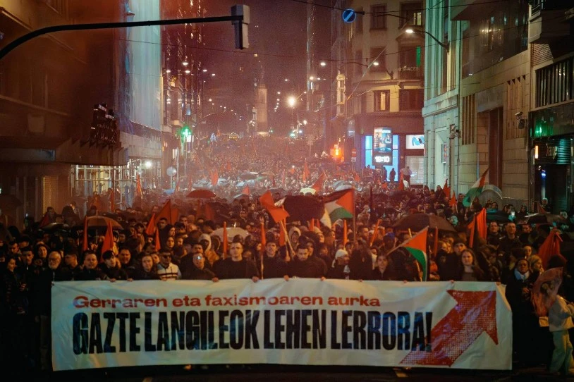 GKSk milaka gazte mobilizatu ditu, gerrari eta faxismoari aurre egiteko