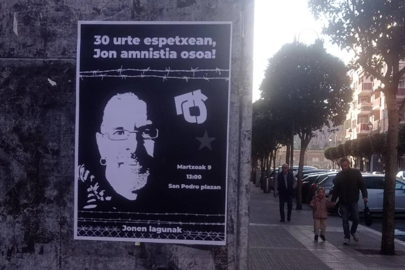 30 urte bete ditu kartzelan Jon Mirena San Pedro preso politikoak