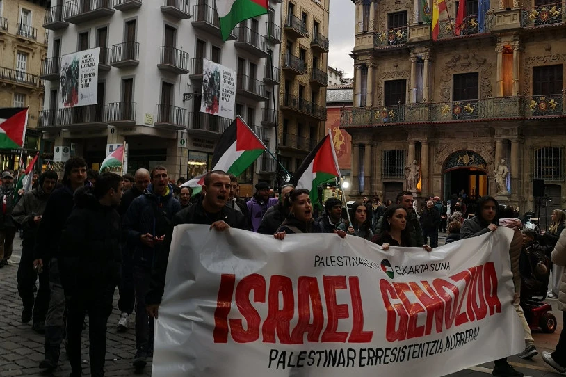 Hiru pertsona atxilotu dituzte Iruñean, Palestinarekin elkartasunez jarduteagatik
