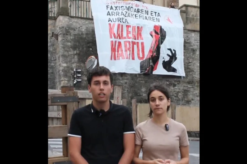 Arrazakeriaren eta faxismoaren aurka kaleak hartzera deitu du Iruñerriko GKSk