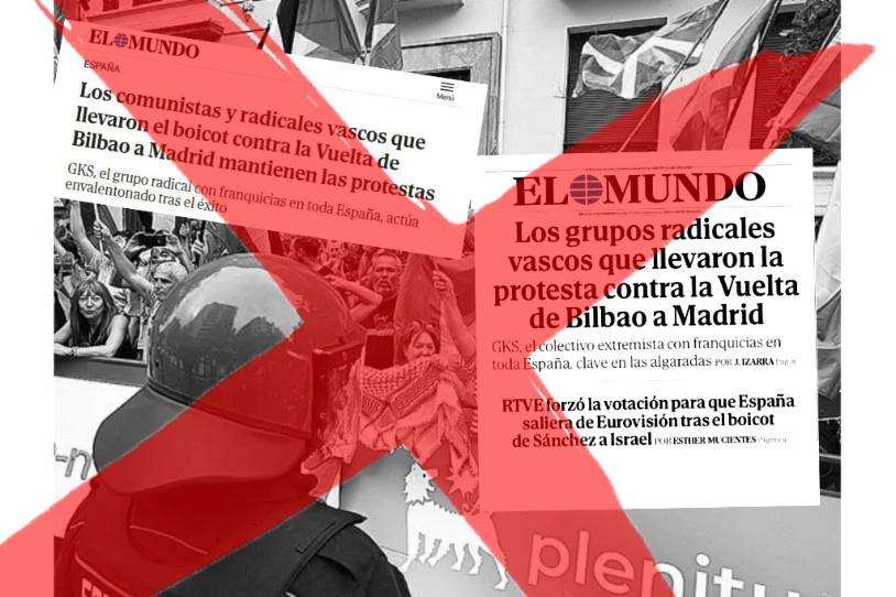 Vueltako protestak eta Mugimendu Sozialista kriminalizatu ditu 'El Mundo'-k
