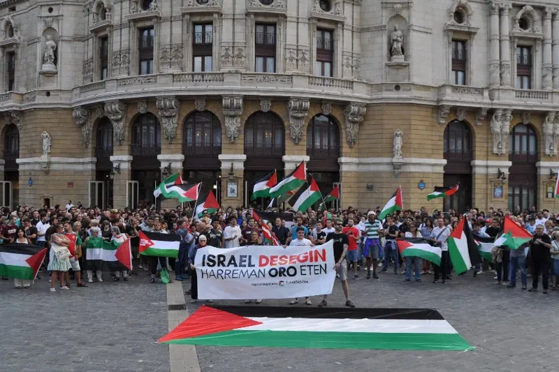 Gazako azken inbasioa salatuko du Bilbon Palestinarekin Elkartasunak