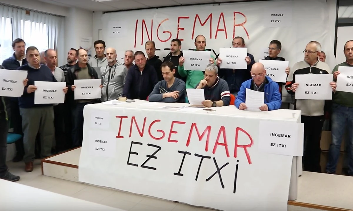 Manifestazioa ostiralean Usurbilen, kaleratze bidean dauden Ingemarreko langileei babesa adierazteko