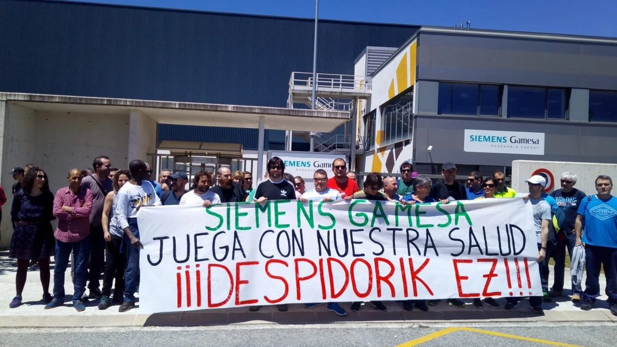 Hiru langile kaleratu dituzte Agoitzeko Siemens Gamesan, eritasuneko baja hartzeagatik