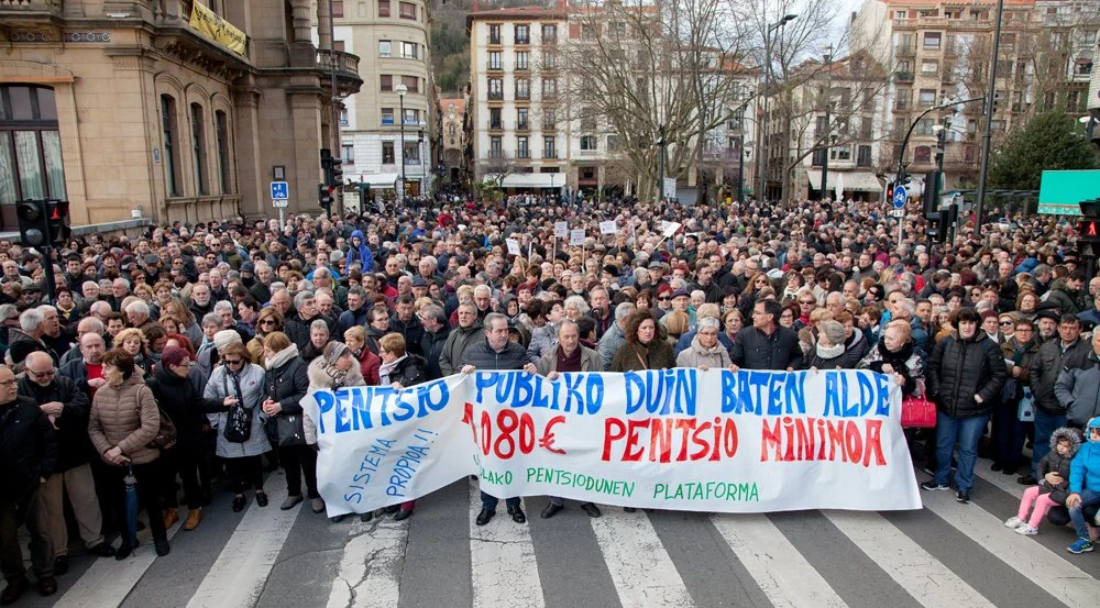 Promesetatik ekintzetara pasatzeko garaia dela aldarrikatu du pentsiodunen plataformak