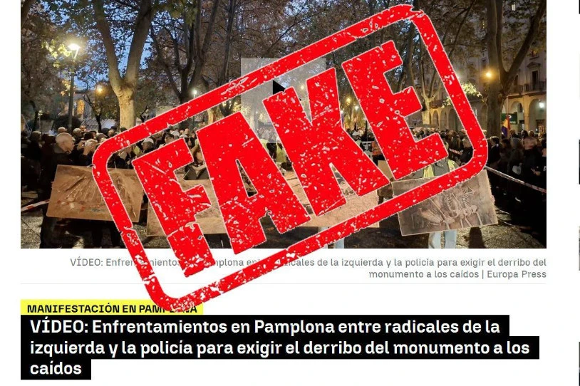 'Antena 3'-en buloak: Iruñeko manifestazio memorialistan istiluak izan zirela asmatu du