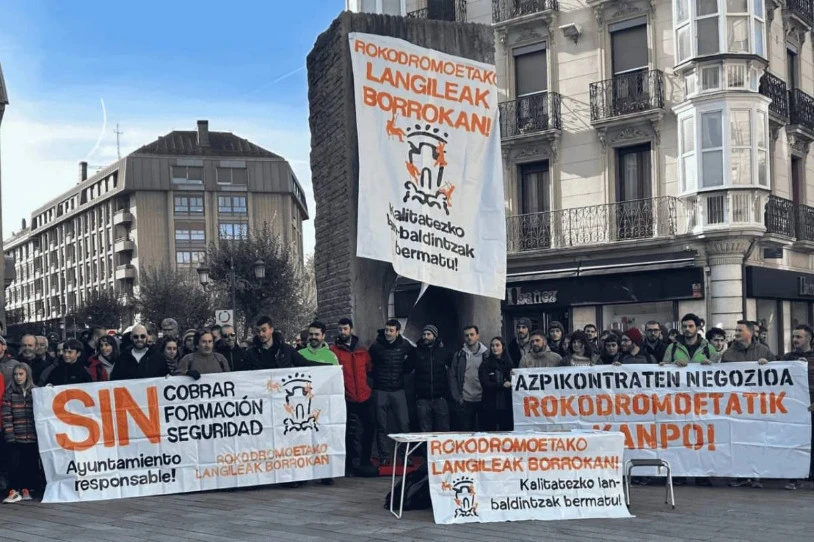Greba mugagabera jo dute Gasteizko udal-rokodromoetako langileek