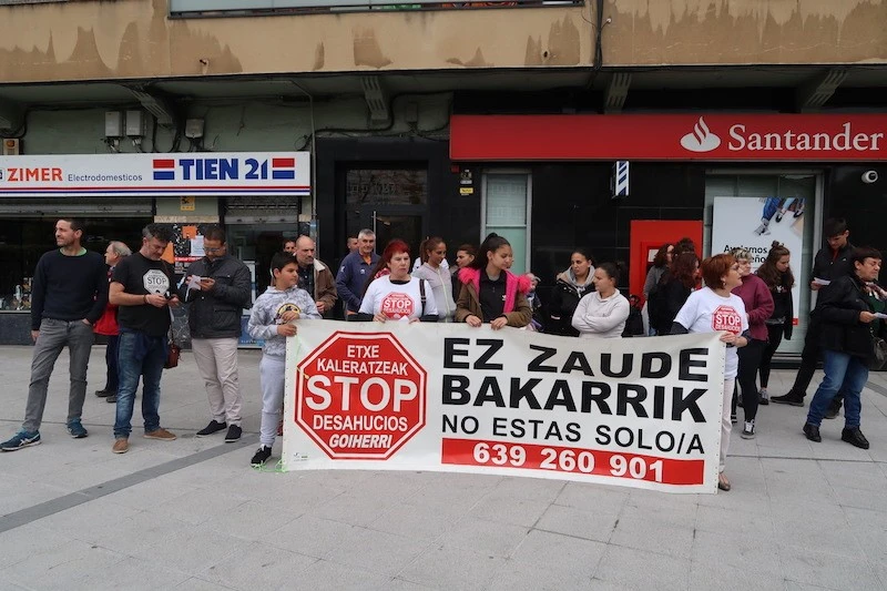 Etxegabetze arriskuaren aurkako mobilizazioak Zumarragan