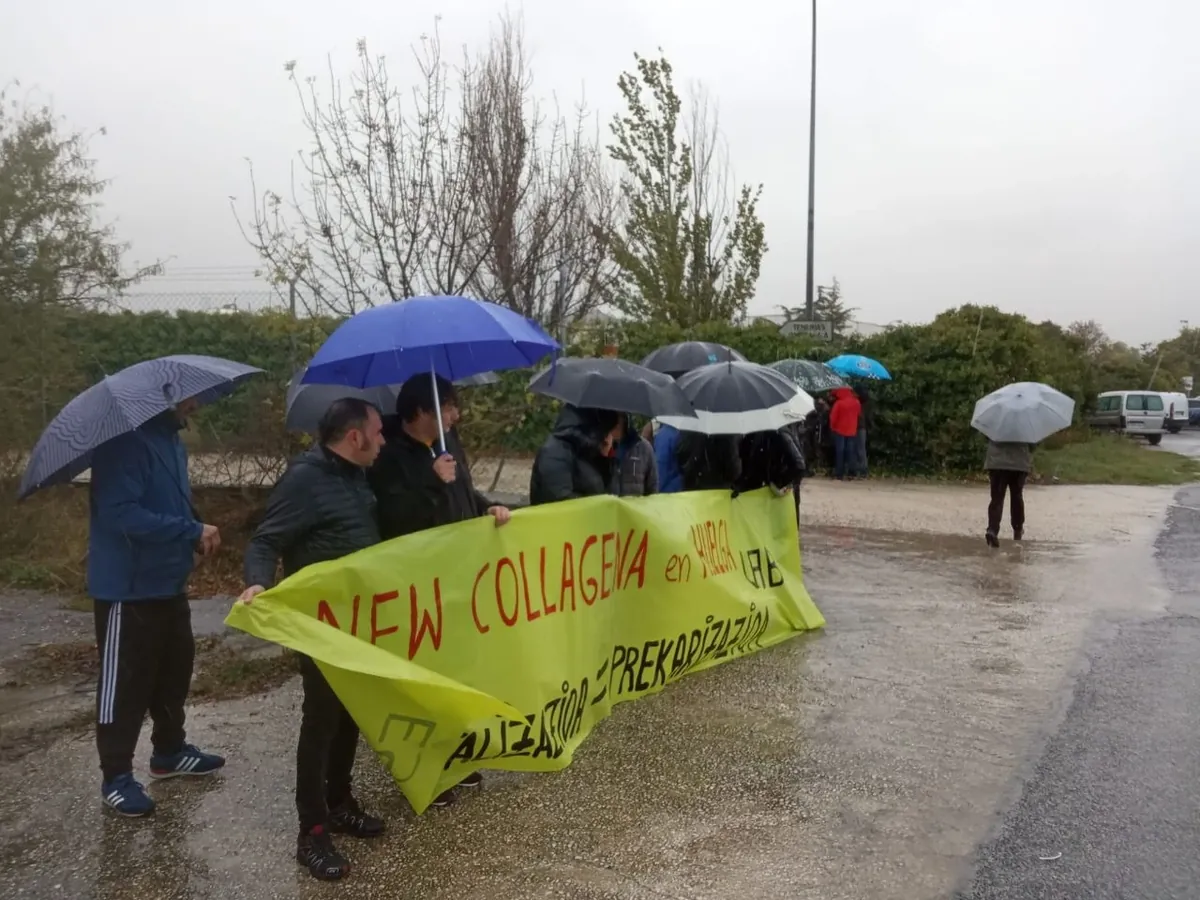 Lan baldintzak hobetzea lortu dute New Collagenako langileek, grebari esker