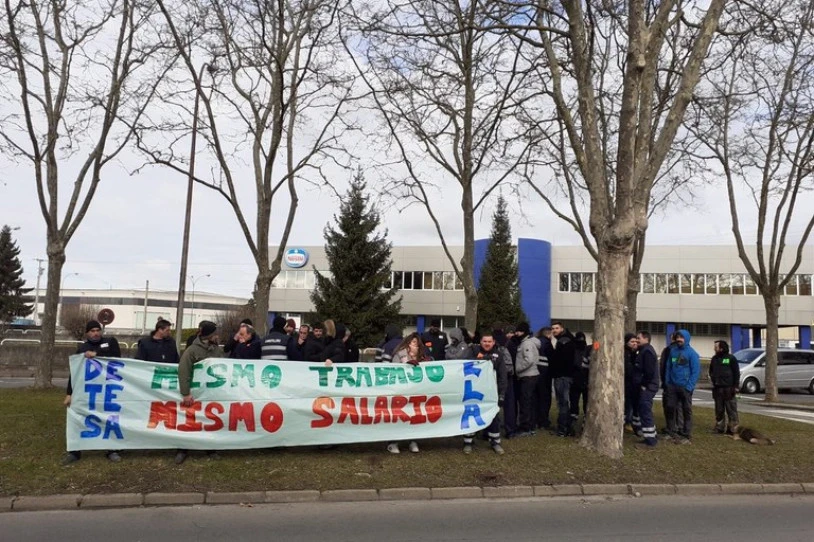 Lanuzteak egiten ari dira Gasteizko Detesan, langile berrienen soldatak igotzeko