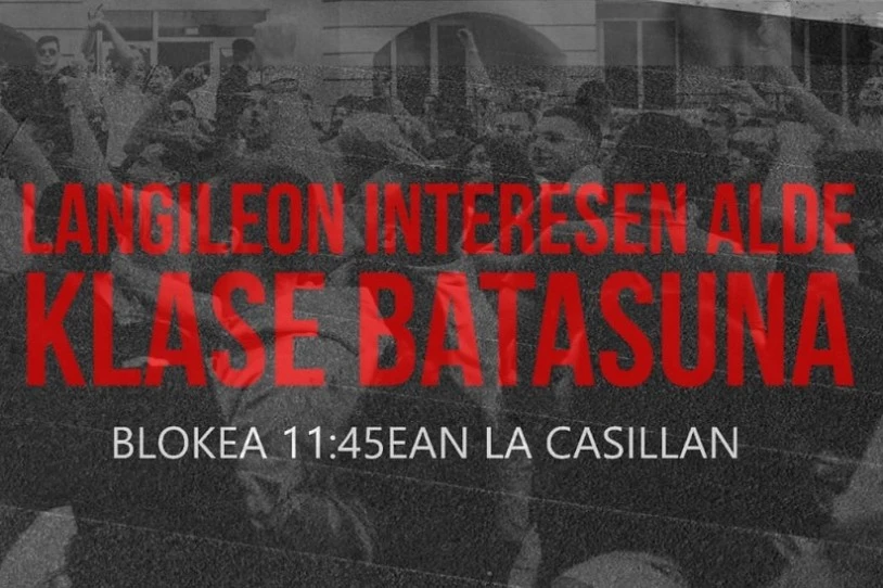 'Langileon interesen alde, klase batasuna’ lelopean, Bilbon blokea osatuko dute osteguneko greba orokorrean