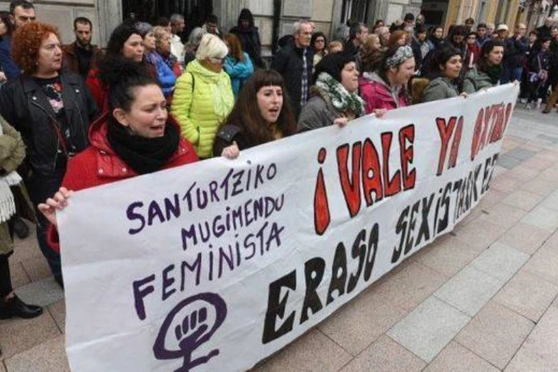 Emakume bati eraso egin dio bikotekideak, Santurtzin 