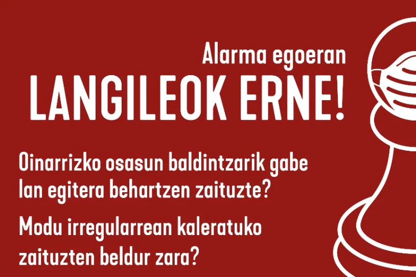 Alarma egoeraren harira, lan baldintzen inguruko informazio kanpaina abiatu du Iruñerriko Langileen Autodefentsa Sareak