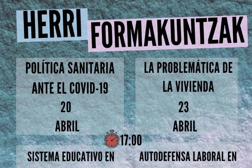 'Herri formakuntzak' antolatu ditu Esparru gaztetxeak datozen egunetarako