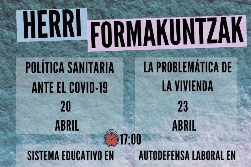 'Herri formakuntzak' antolatu ditu Esparru gaztetxeak datozen egunetarako