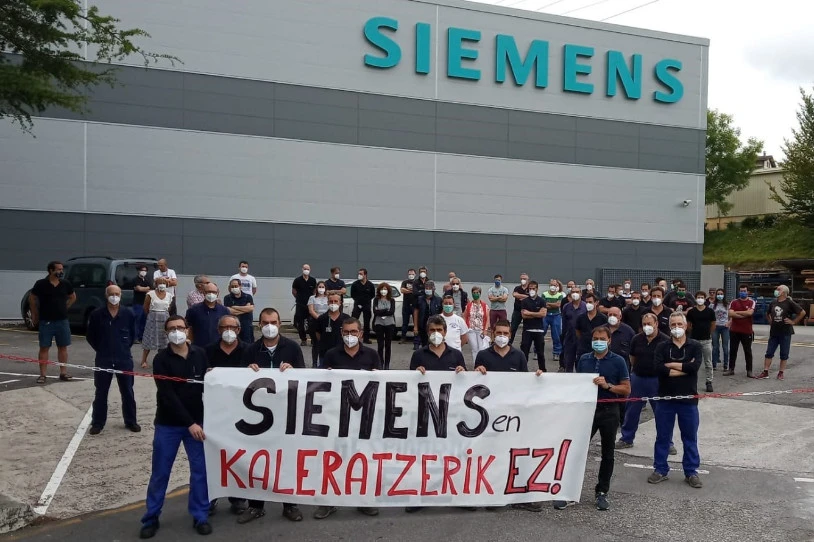 Mobilizazioak "areagotuko" dituzte Zumaiako Siemens Guascorreko langileek, enpresak iragarritako hamar kaleratzeak geratzeko
