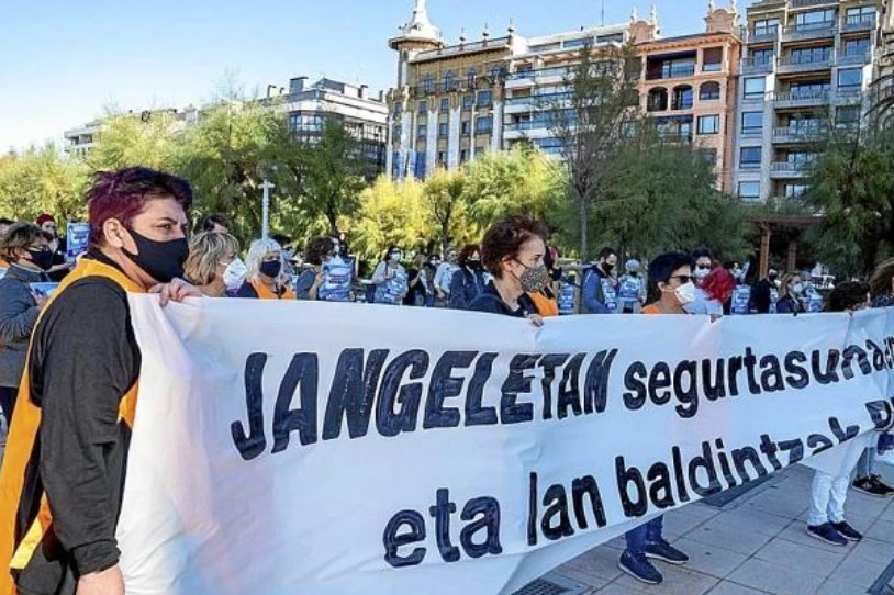 Jangeletako langileen %60ek hartu dute parte lehen greba egunean