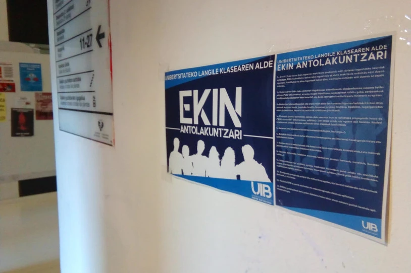 UIBk 'Ekin antolakuntzari' kanpaina aurkeztu du, pandemiak unibertsitatean eragindako egoerari aurre egiteko eta lan- zein ikas-baldintzen defentsan